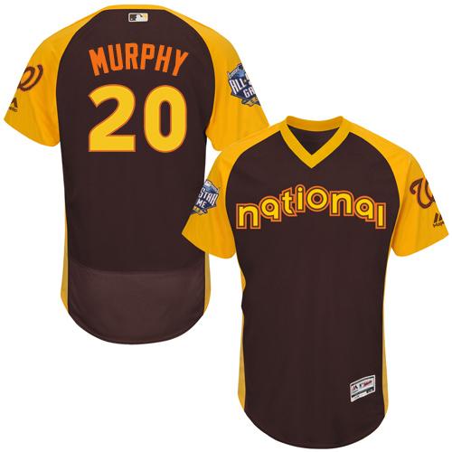 Nationals #20 Daniel Murphy Brown Flexbase Authentic Collection 2016 All-Star National League Stitched MLB Jersey